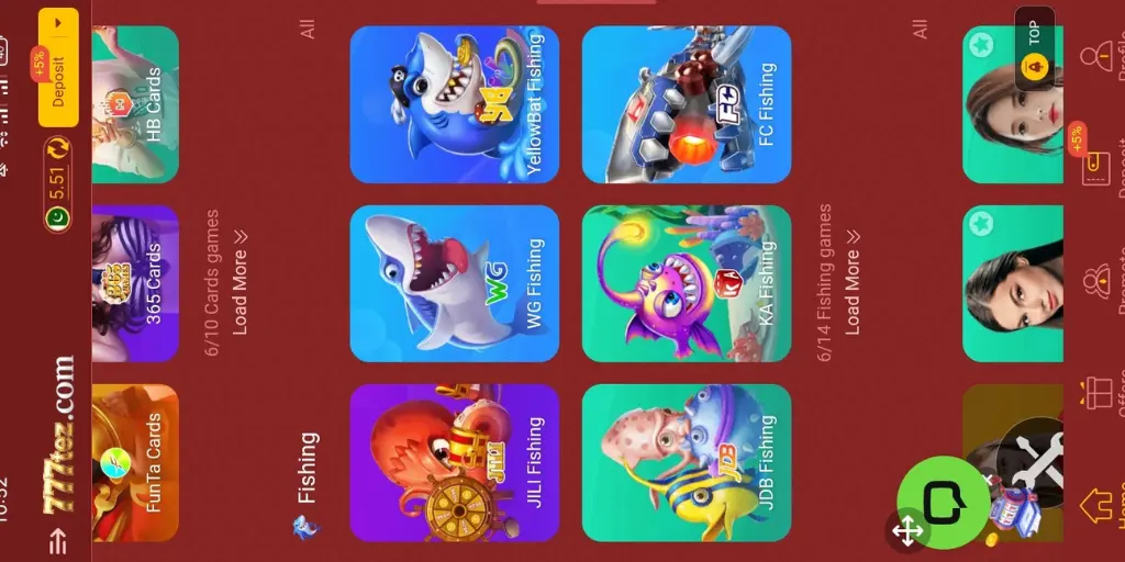 777TEZ Game Fishing Category