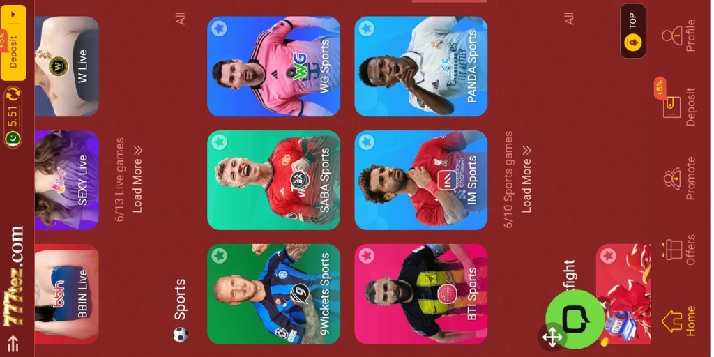 777TEZ Sports Game Category